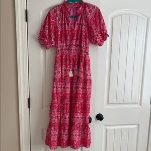 THML Red Patterned Dress Small
